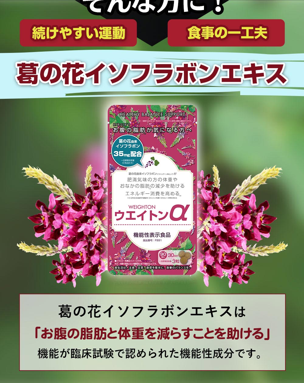 そんな方に！葛の花イソフラボンエキス